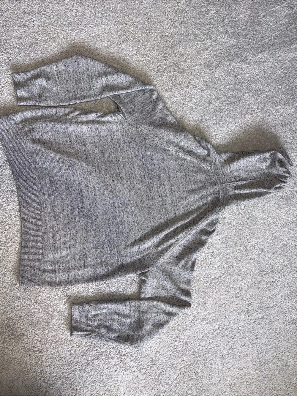 NWOT Banana Republic Gray Marled Knit Hooded Sweater Hoodie Men's XL